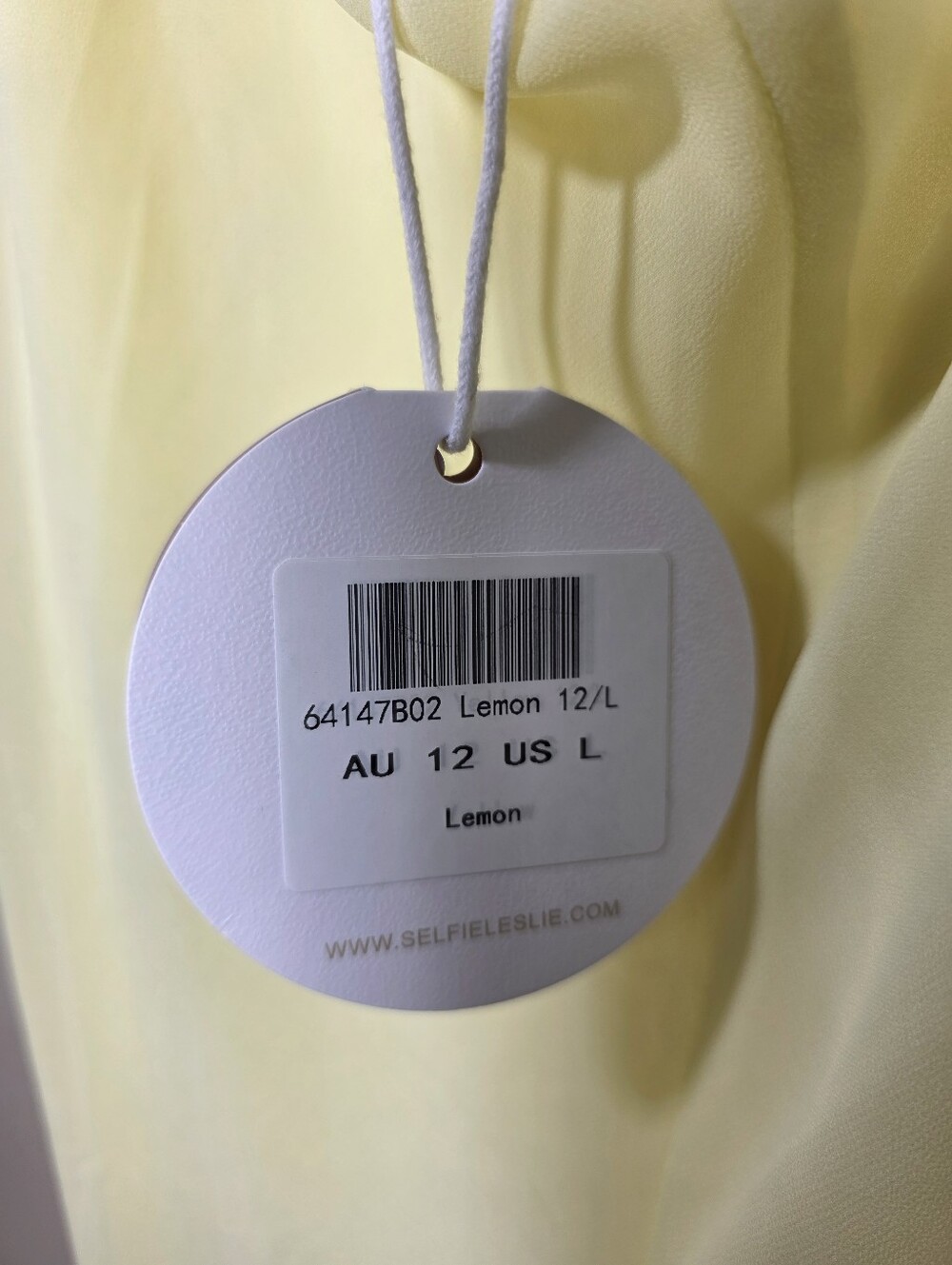 Selfie Leslie NWT Nerida Lemon Twist Back Maxi Dress Size L - Picture 5 of 7